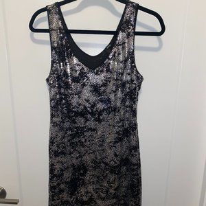Black/Silver Sequin Dress